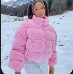 Chiara Ferragni Down Velvet Puffer Jacket